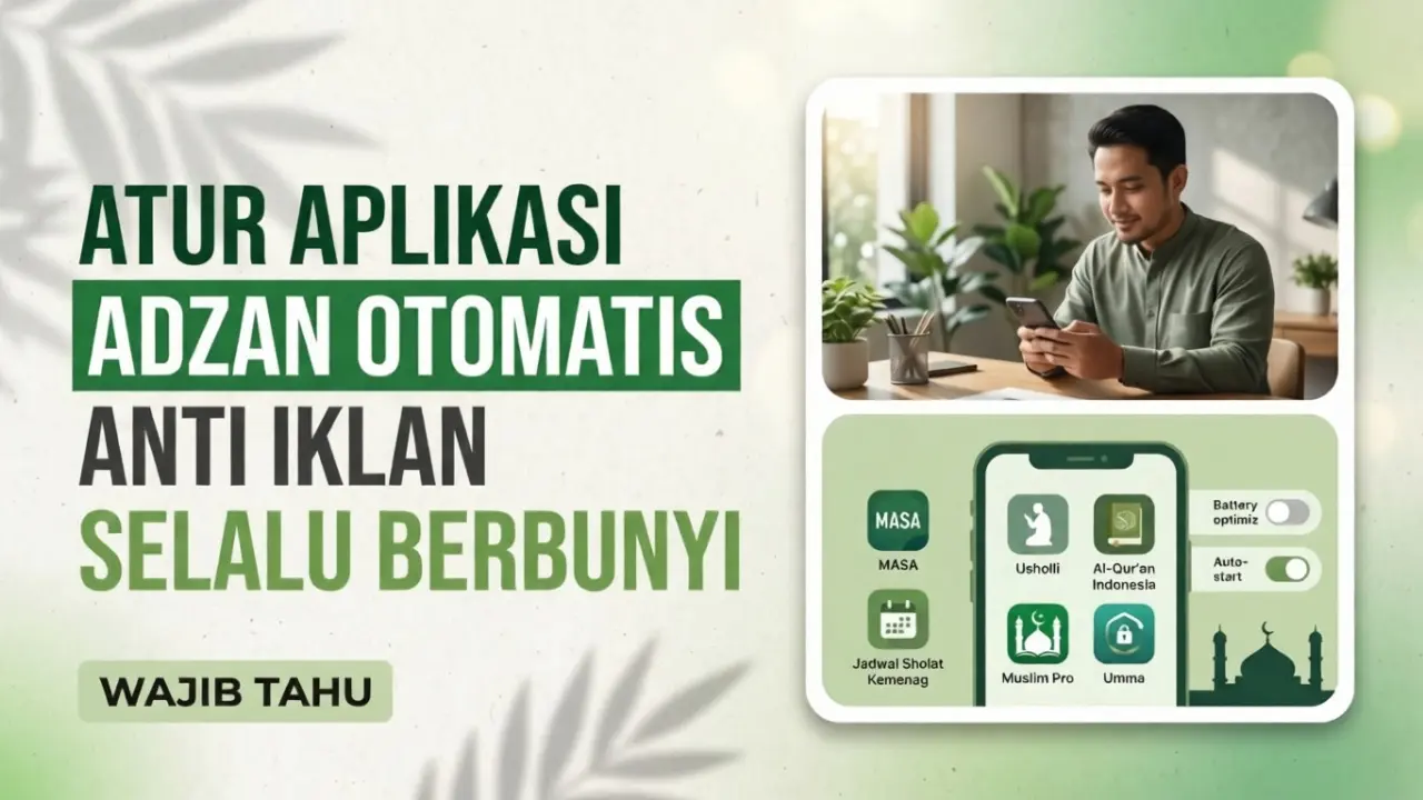 12+ Aplikasi Adzan Otomatis Terbaik 2026: Akurat, Tanpa Iklan & Anti-Gagal