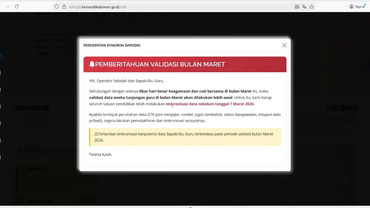 Cara Cek Info GTK 2026 Kemendikdasmen & Solusi Data Valid