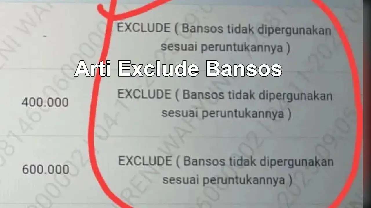 Exclude Bansos Artinya Apa? 9 Penyebab & Cara Cepat Cair Lagi
