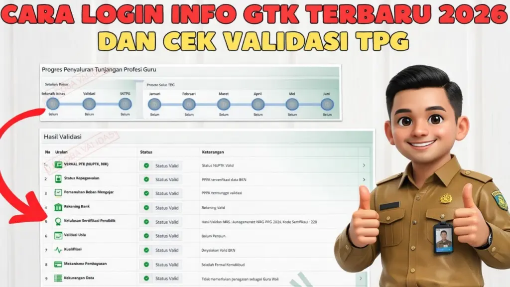 Cara Cek Info GTK 2026 Terlengkap: Panduan Login, Validasi & Solusi Error