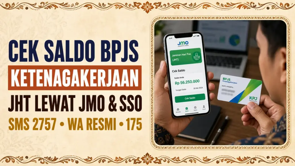 Cara Cek Saldo BPJS Ketenagakerjaan Terlengkap Lewat JMO, Website, SMS, WhatsApp, Dan Kantor Cabang